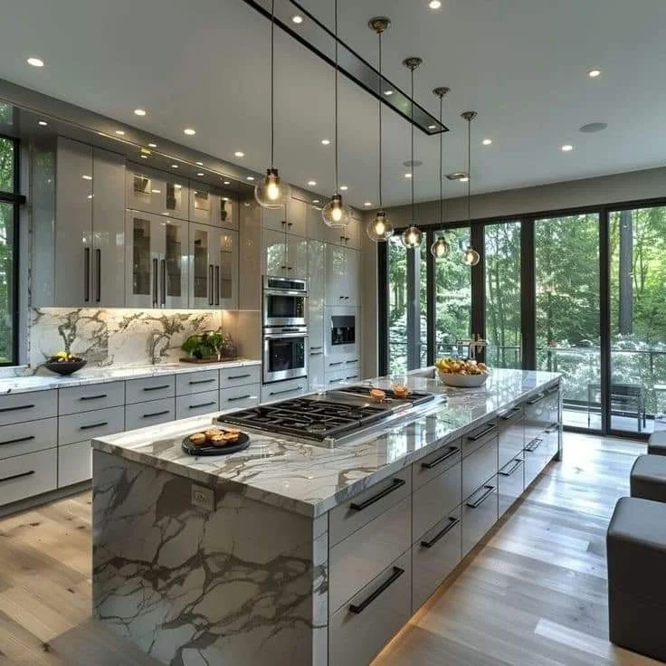 White Kitchen Island Design