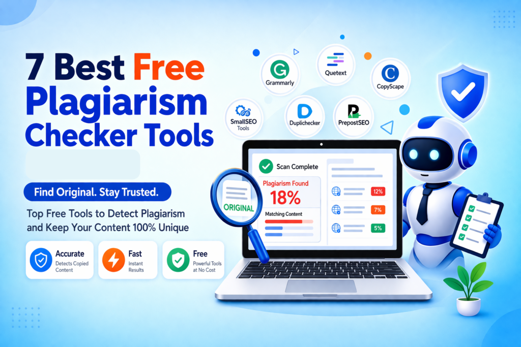 7 Best Free Plagiarism Checker Tools in 2026