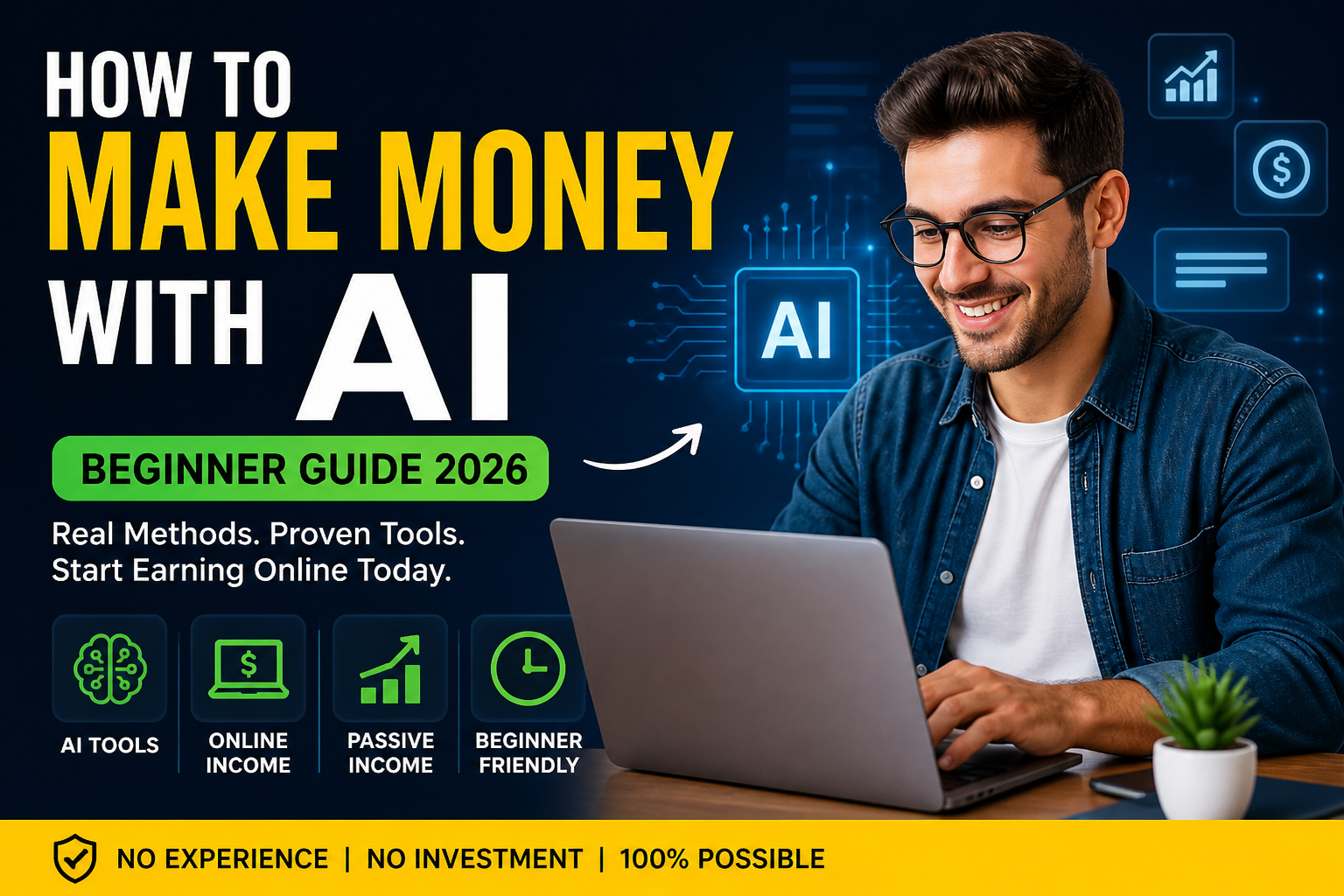 How to make money with AI beginner guide 2026 using AI tools for online income